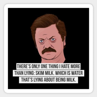 Ron Swanson - Skim Milk Magnet